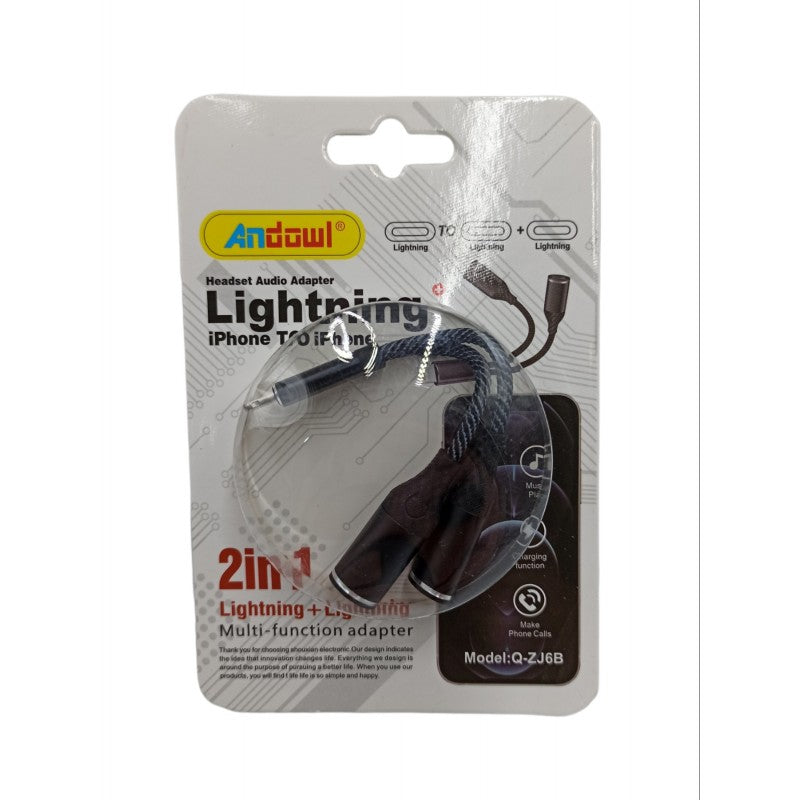 ΑΝΤΑΠΤΟΡΑΣ 2ΣΕ1 lightning ΣΕ lightning ANDOWL Q-ZJ6B