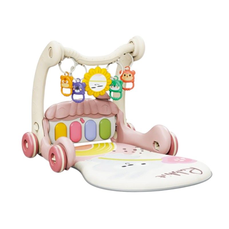 Βρεφικό γυμναστήριο & στράτα - 2in1 - 368-45B - 215344 - Pink ΠΑΙΧΝΙΔΙΑ>Βρεφικά & προσχολικά παιχνίδια