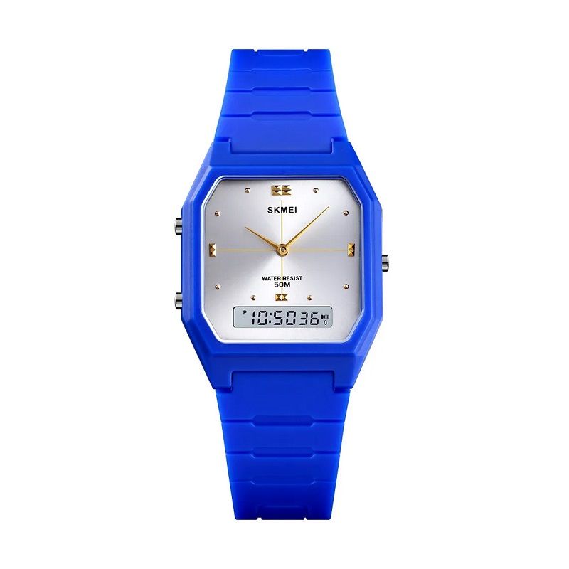 Ψηφιακό/αναλογικό ρολόι χειρός - Skmei - 1604 - Blue