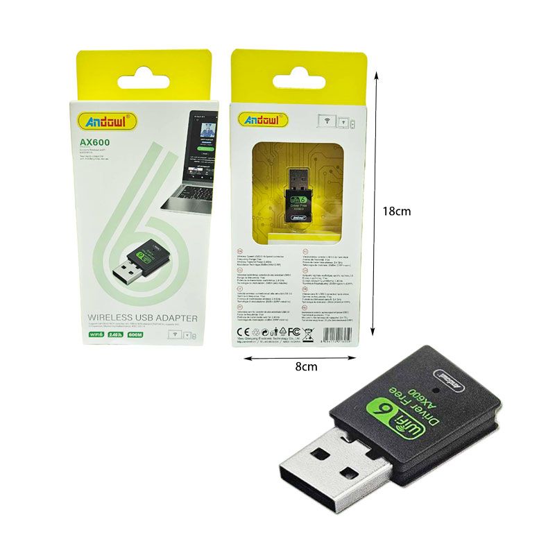 Andowl Ασύρματος προσαρμογέας USB AX600 - Wireless USB Adapter