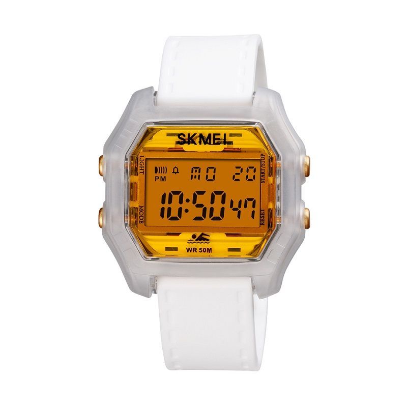 Ψηφιακό ρολόι χειρός - Skmei - 1623 - White/Gold