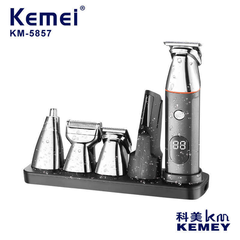 Κουρευτική μηχανή & σετ περιποίησης - 5in1 - KM-5857 - Kemei ΥΓΕΙΑ - ΟΜΟΡΦΙΑ & Fitness>Είδη κομμωτηρίου>Κουρευτικές μηχανές
