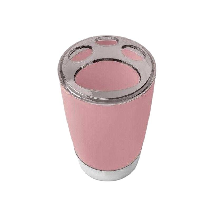 Θήκες οδοντόβουρτσας πλαστικές σε σετ 5Χ - Pink - 21764