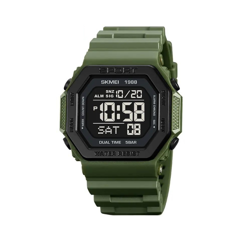 Ψηφιακό ρολόι χειρός - Skmei - 1988 - Army Green