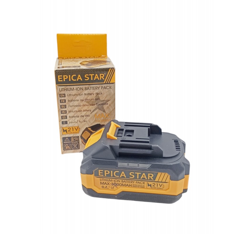 ΜΠΑΤΑΡΙΑ ΕΡΓΑΛΕΙΩΝ 21V/3000mAh EPICA STAR EP-50134 ΕΡΓΑΛΕΙΑ > ΕΡΓΑΛΕΙΑ ΜΠΑΤΑΡΙΑΣ