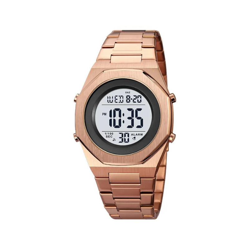 Ψηφιακό ρολόι χειρός - Skmei - 2066 - Rose Gold/White
