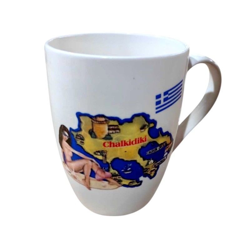 Σετ κεραμική κούπα Souvenir - 12pcs - Chalkidiki - 221202
