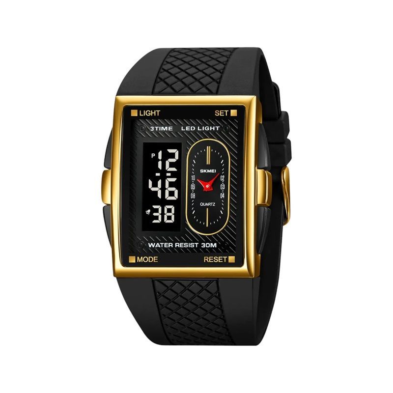 Ψηφιακό/αναλογικό ρολόι χειρός - Skmei - 2213 - Black/Gold/Black