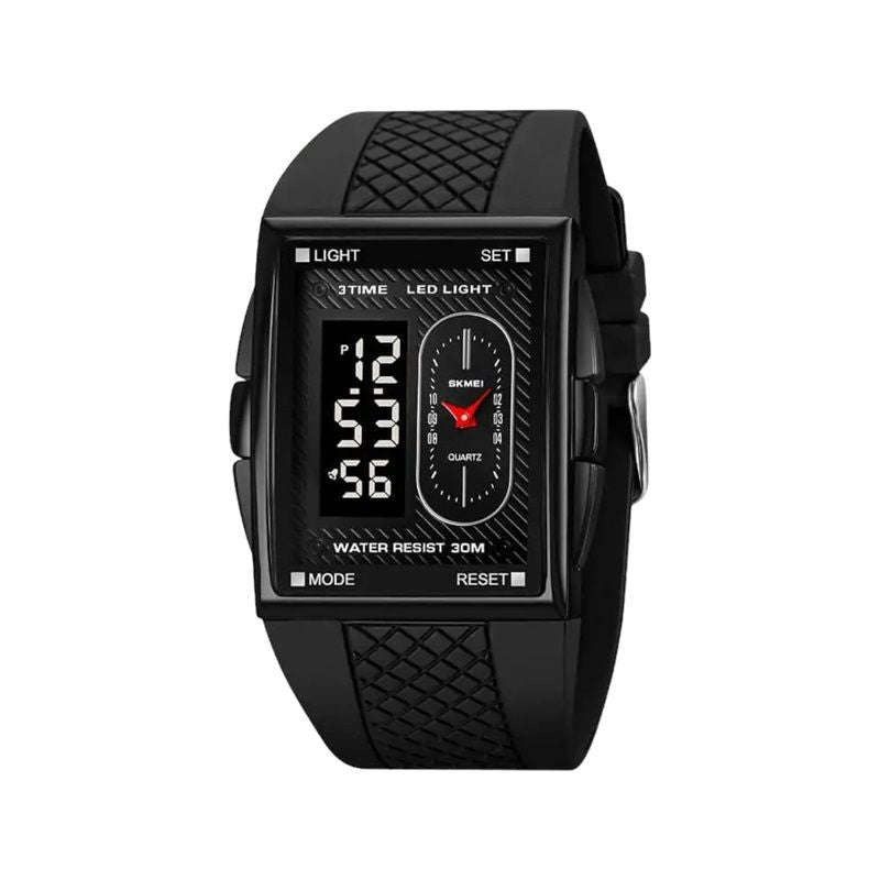 Ψηφιακό/αναλογικό ρολόι χειρός - Skmei - 2213 - Black/Black