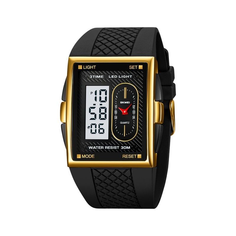 Ψηφιακό/αναλογικό ρολόι χειρός - Skmei - 2213 - Black/Gold/White