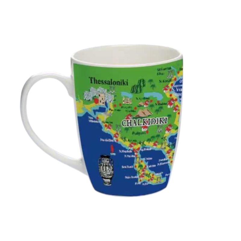 Σετ κεραμική κούπα Souvenir - 12pcs - Greece - Chalkidiki - 224189