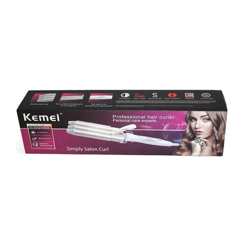 Kemei Ψαλίδι Μαλλιών για Κυματιστά Μαλλιά 45W Rose Gold KM-1010 - Curling iron
