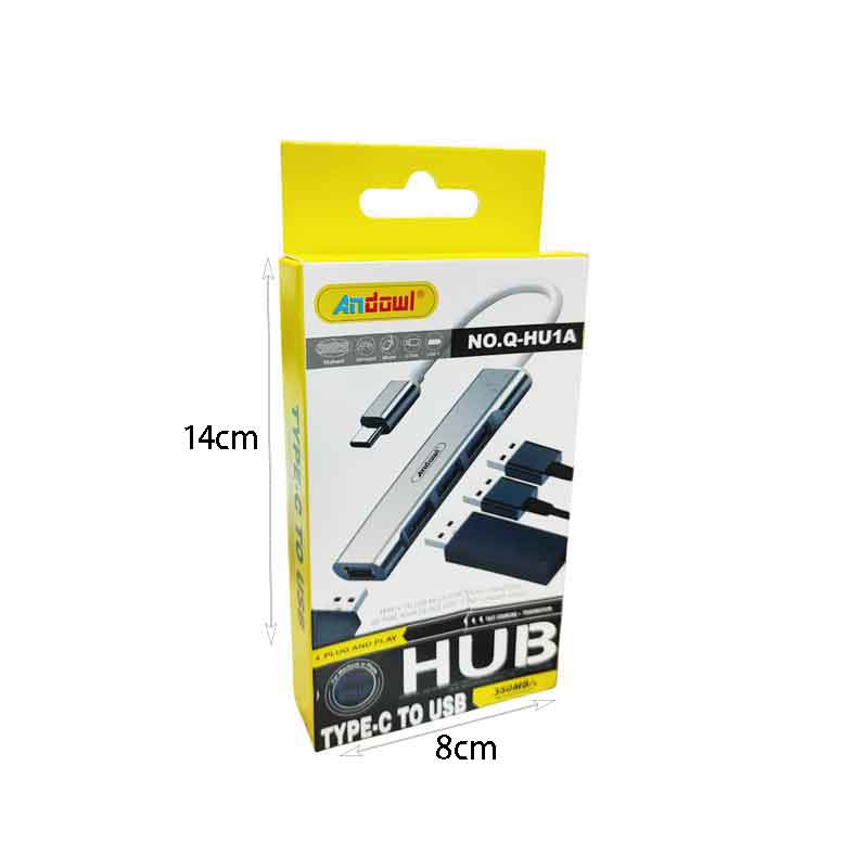 Andowl HUB Type-C σε USB 4 Θύρες - HUB Type-C