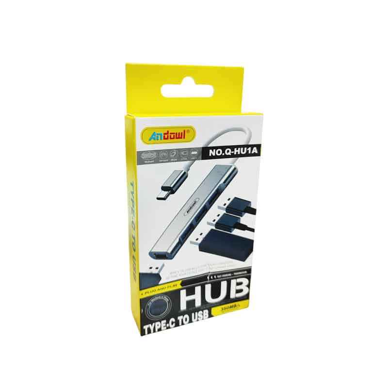 Andowl HUB Type-C σε USB 4 Θύρες - HUB Type-C
