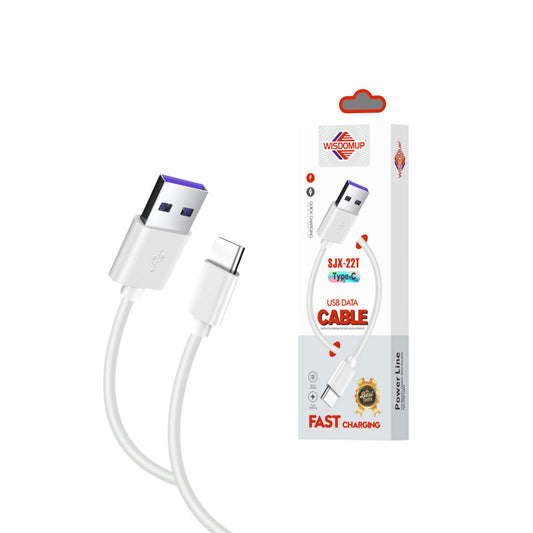Wisdomup Καλώδιο Φόρτισης και Μεταφοράς Δεδομένων USB σε Type-C SJX-22T - USB to Type-C Charging and Data Cable