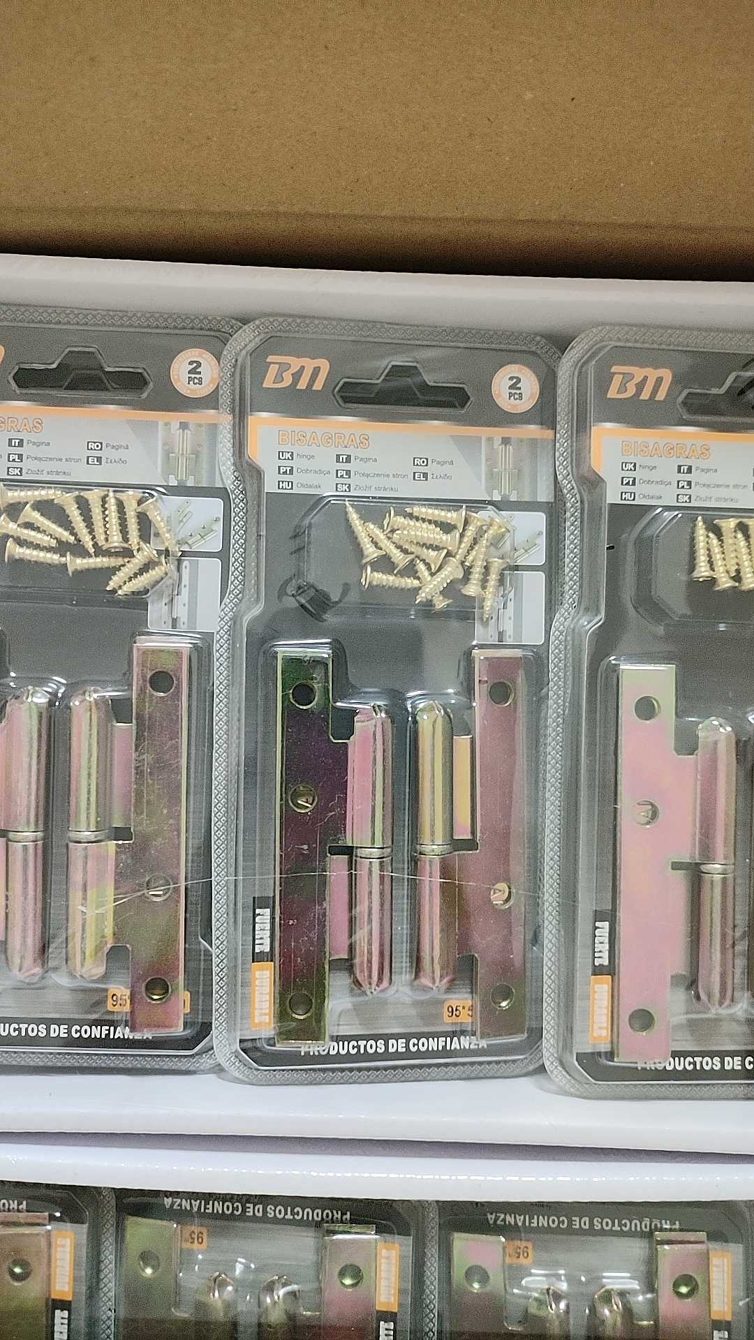 Μεντεσές πόρτας - 80*45*2mm - Σετ 12 τεμάχια - 206753
