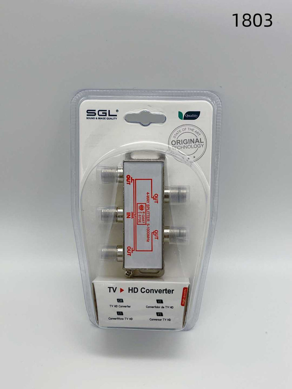 Διακλαδωτής σύνδεσης κεραίας TV - 4Way Splitter - 1803 - 098517