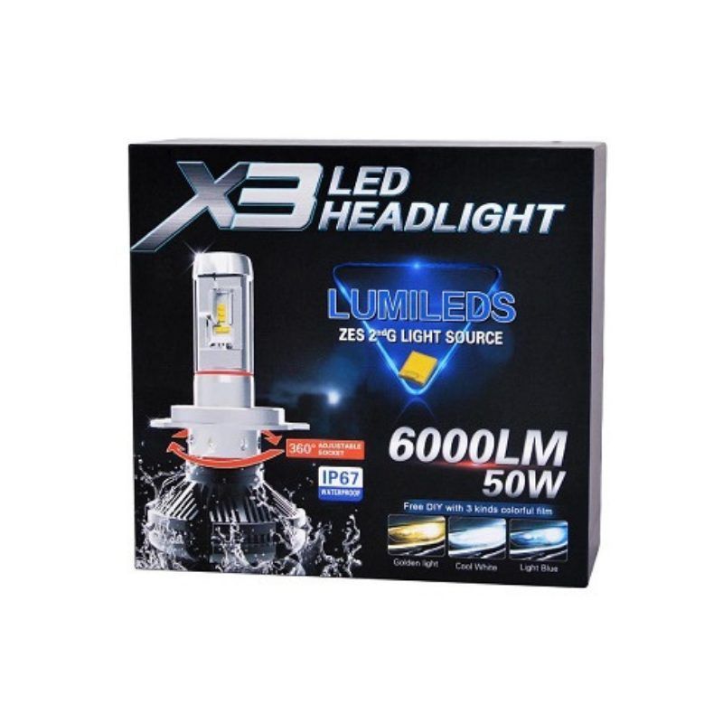 Λάμπες LED - Headlights - H3 - X3 - 239164 AUTO-MOTO-BIKE>Είδη αυτοκινήτου>Φώτα LED