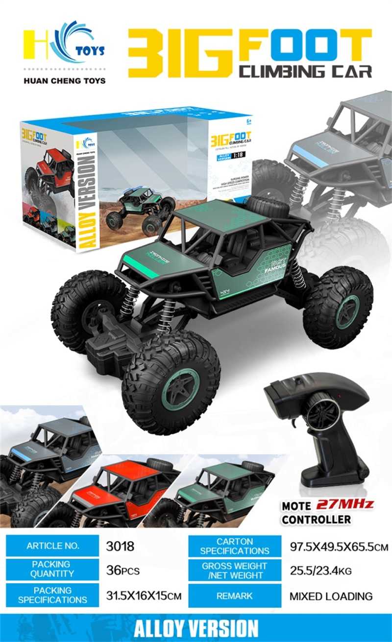 Τηλεκατευθυνόμενο αυτοκίνητο Τζιπ - Off Road - 3018-1:18 - 413113