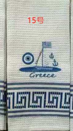 Πετσέτα ποτηρόπανο Souvenir με κέντημα - Σετ 12pcs - Greece - 416150