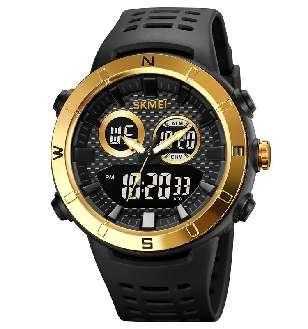 Ψηφιακό/αναλογικό ρολόι χειρός - Skmei - 2014 - Gold/Black
