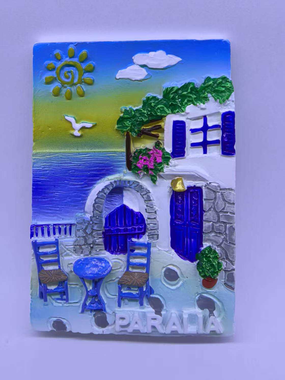 Τουριστικό μαγνητάκι Souvenir - Σετ 12pcs - Paralia - 678425