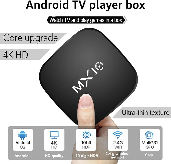Android TV Box - MX10 RK3228A - 260011 ΕΙΔΗ ΤΕΧΝΟΛΟΓΙΑΣ>Gadgets>Προτζέκτορες & TV Boxes