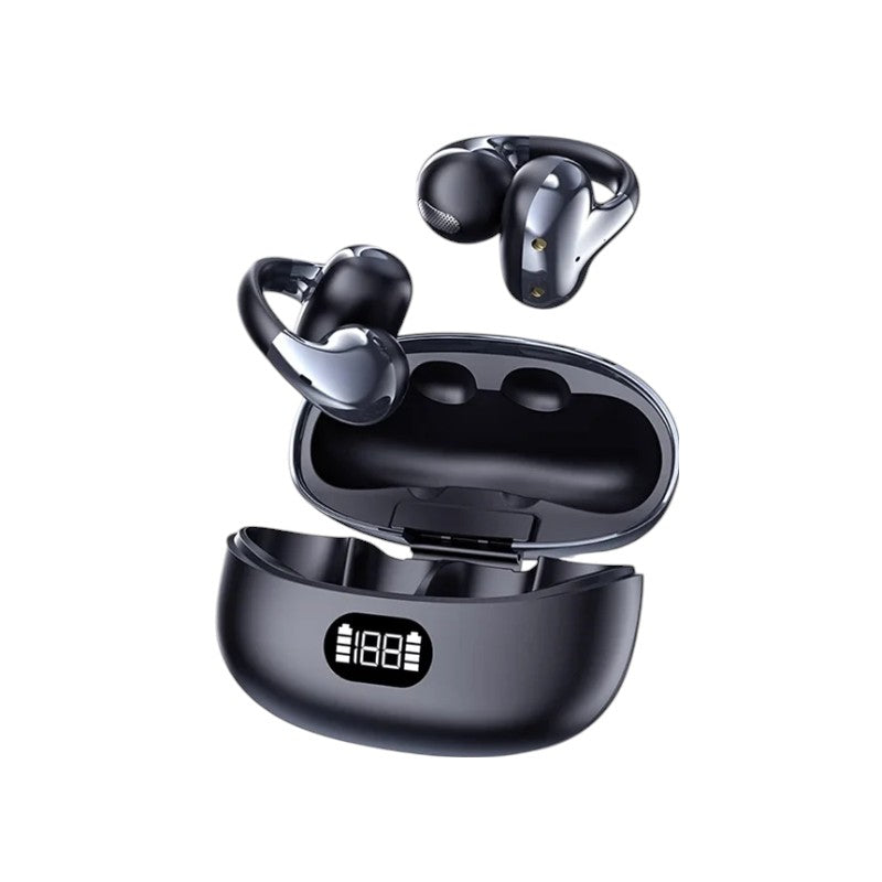Ασύρματα ακουστικά Bluetooth Open-Ear με θήκη φόρτισης - KMS-E07 - 260076 - Black