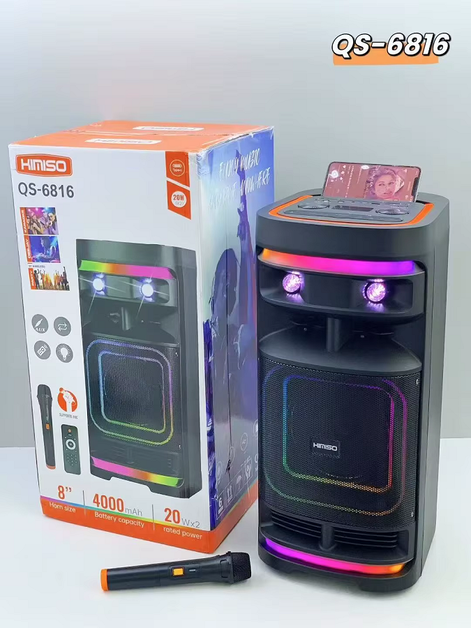 Φορητό ηχείο subwoofer με μικρόφωνο Karaoke - QS-6816 - 260455 ΕΙΔΗ ΤΕΧΝΟΛΟΓΙΑΣ>Ραδιόφωνα & Ηχεία>Φορητά subwoofer