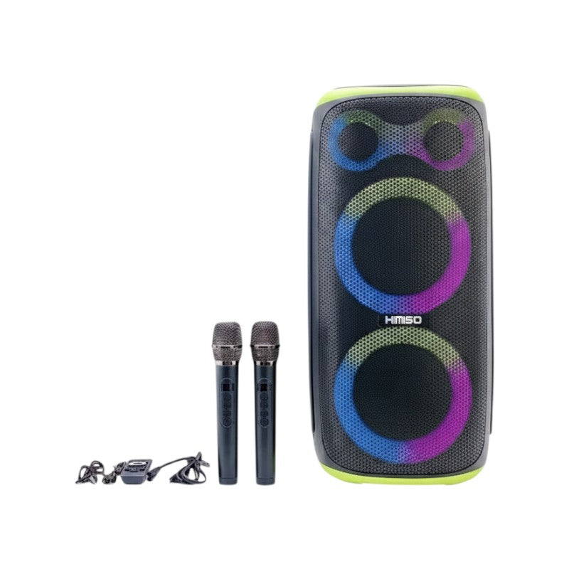 Φορητό ηχείο subwoofer με 2 μικρόφωνα Karaoke - QS-289 - 260486 - Green ΕΙΔΗ ΤΕΧΝΟΛΟΓΙΑΣ>Ραδιόφωνα & Ηχεία>Φορητά subwoofer