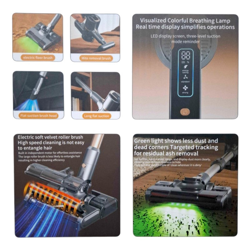 Ασύρματη ηλεκτρική σκούπα Stick - 2in1 - HB-818 - 260899 - Grey