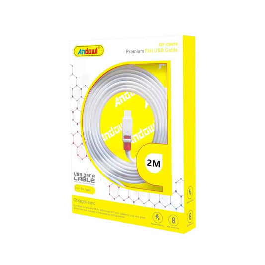 Andowl Καλώδιο μεταφοράς δεδομένων USB 2.0 2m TypeC QY-C067B- Data Cable