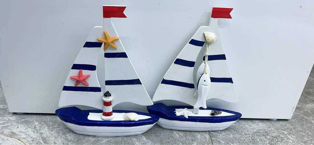 Διακοσμητικό Souvenir Καραβάκι - Σετ 2 τεμάχια - L2026-27AB - 125559