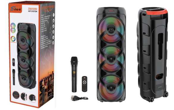 Φορητό ηχείο subwoofer με μικρόφωνο Karaoke - ZQS-10302 - 103026 ΕΙΔΗ ΤΕΧΝΟΛΟΓΙΑΣ>Ραδιόφωνα & Ηχεία>Φορητά subwoofer
