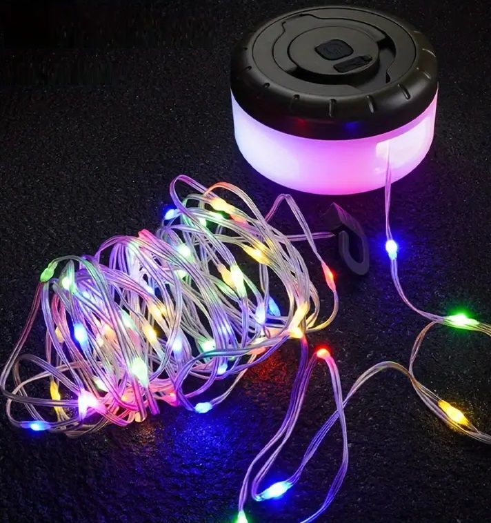 Επαναφορτιζόμενη λάμπα LED με γιρλάντα φωτισμού - String Light - YD2314 - 272543 - RGB