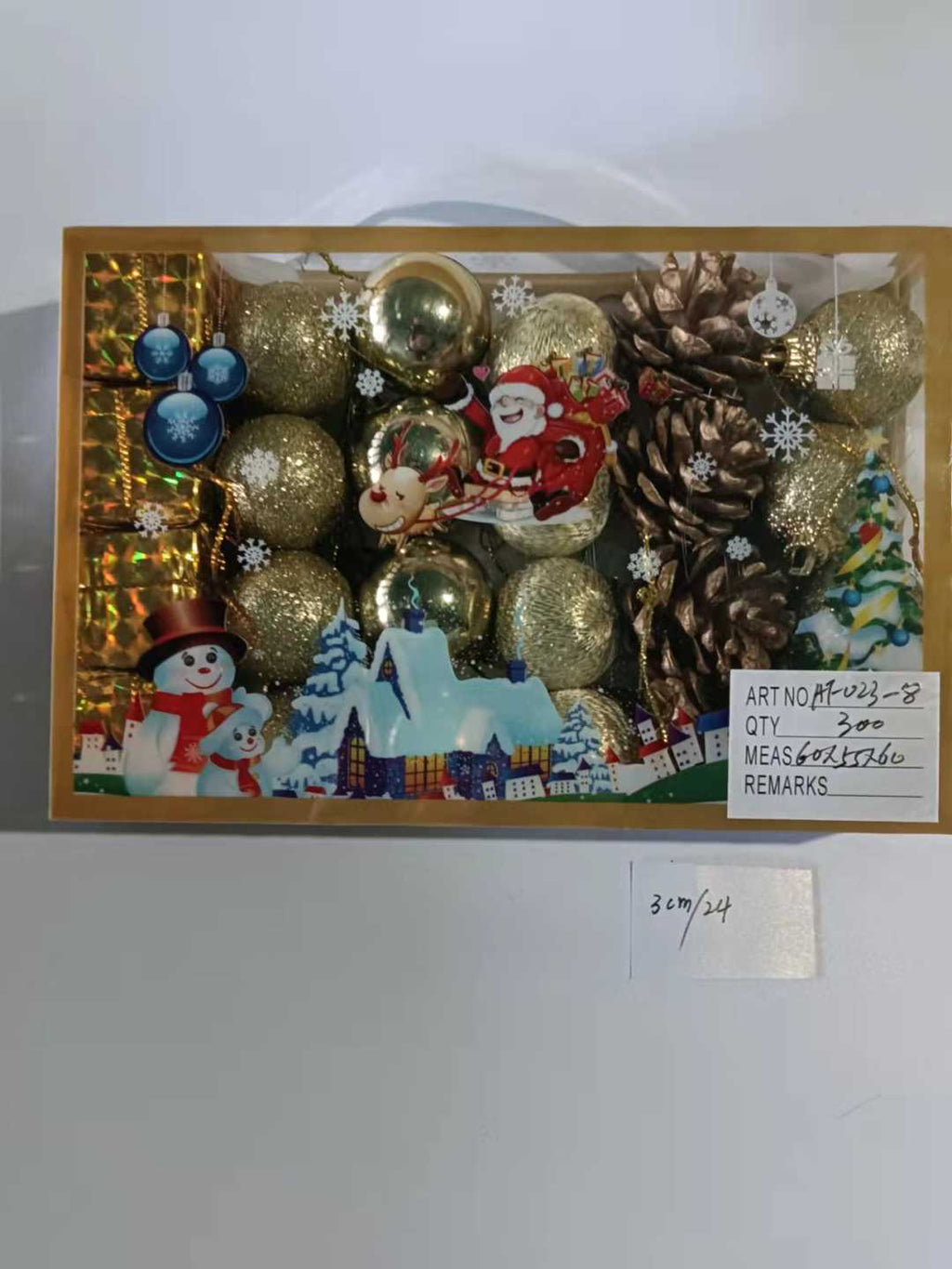 Σετ Χριστουγεννιάτικα στολίδια - 3cm - 24pcs - 402387
