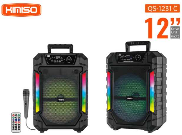 Φορητό ηχείο subwoofer με μικρόφωνο Karaoke - QS-1231C - 260523 ΕΙΔΗ ΤΕΧΝΟΛΟΓΙΑΣ>Ραδιόφωνα & Ηχεία>Φορητά subwoofer
