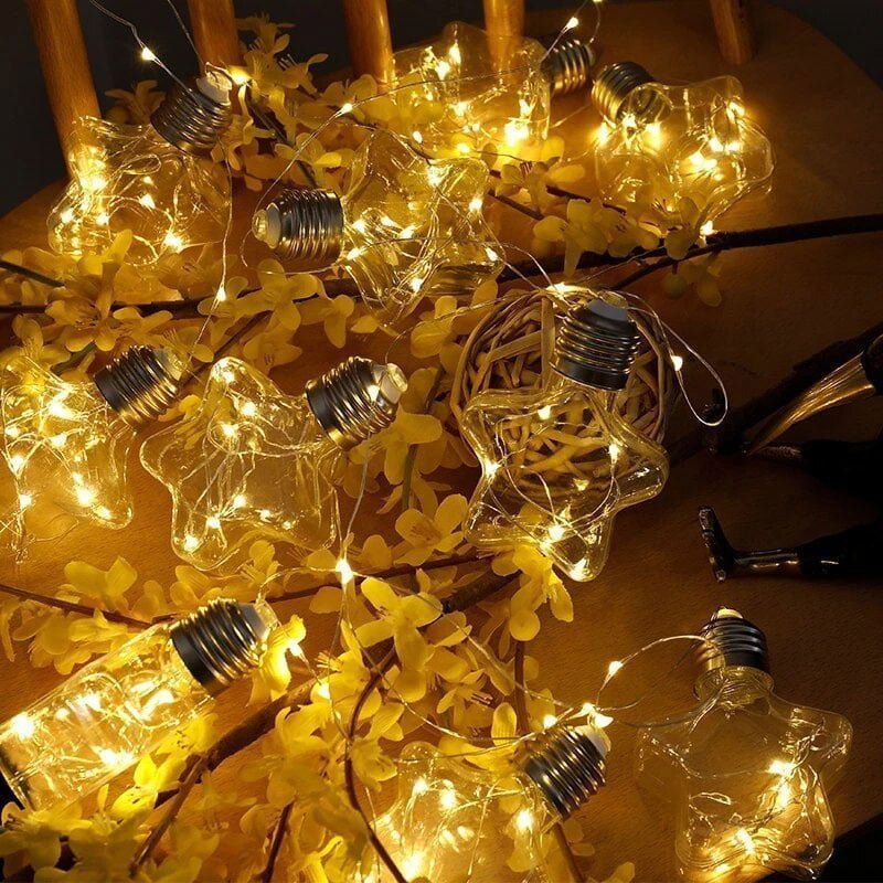 LED χριστουγεννιάτικα φωτάκια θερμό φως 3m 10 τεμάχια - Christmas deco lights