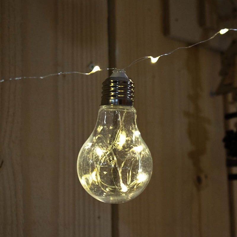 LED χριστουγεννιάτικα φωτάκια θερμό φως 3m 10τμχ - Christmas decoration lights warm light