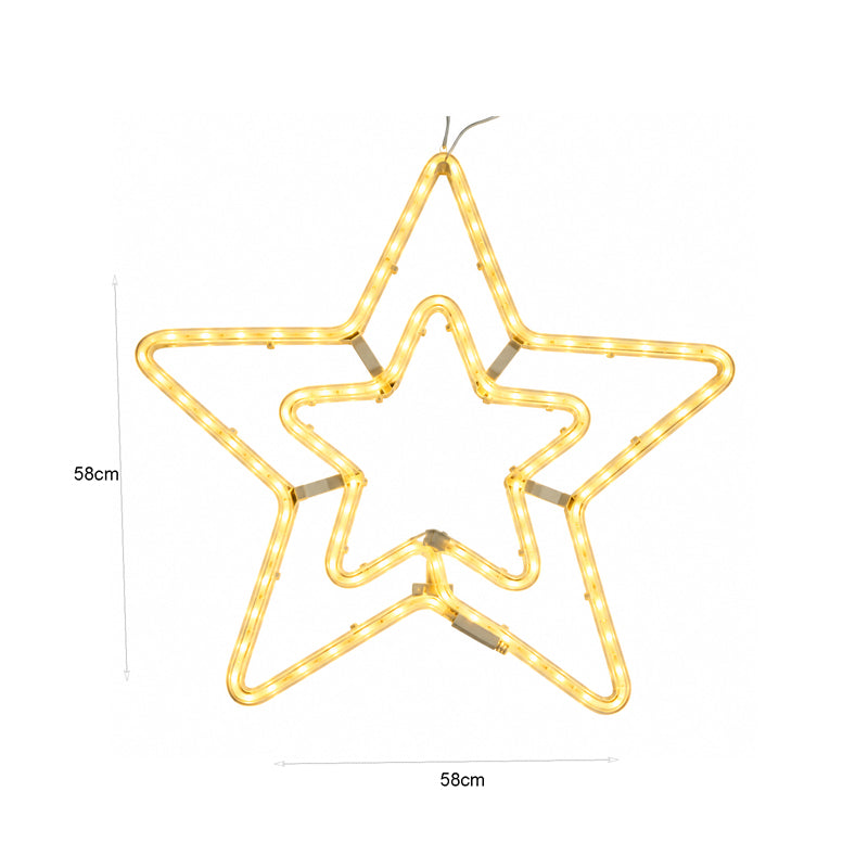 Χριστουγεννιάτικο αστέρι θερμό χρώμα LED 58x58cm- Christmas star