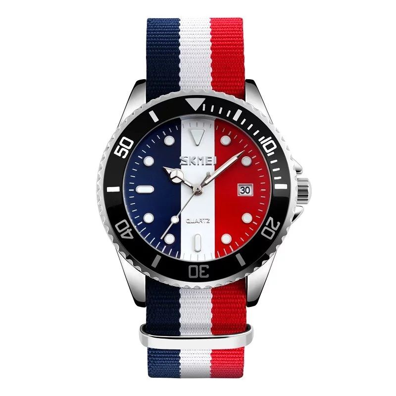 Αναλογικό ρολόι χειρός - Skmei - 9133 - Red/White/Blue