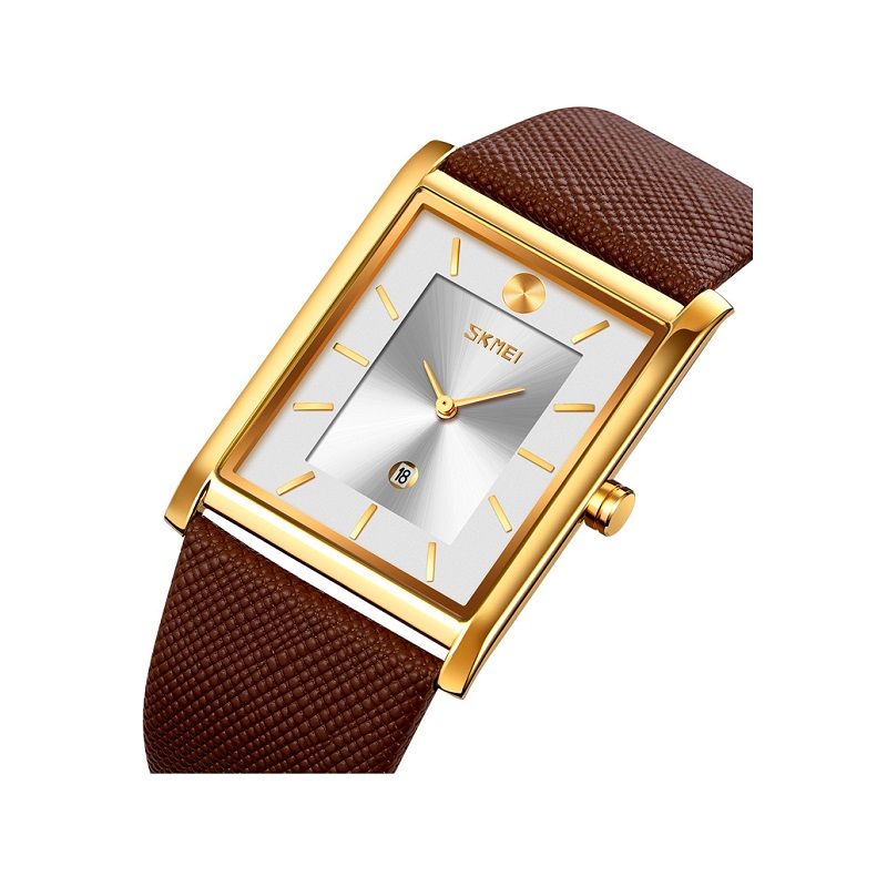 Αναλογικό ρολόι χειρός - Skmei - 9256 - Brown/Gold