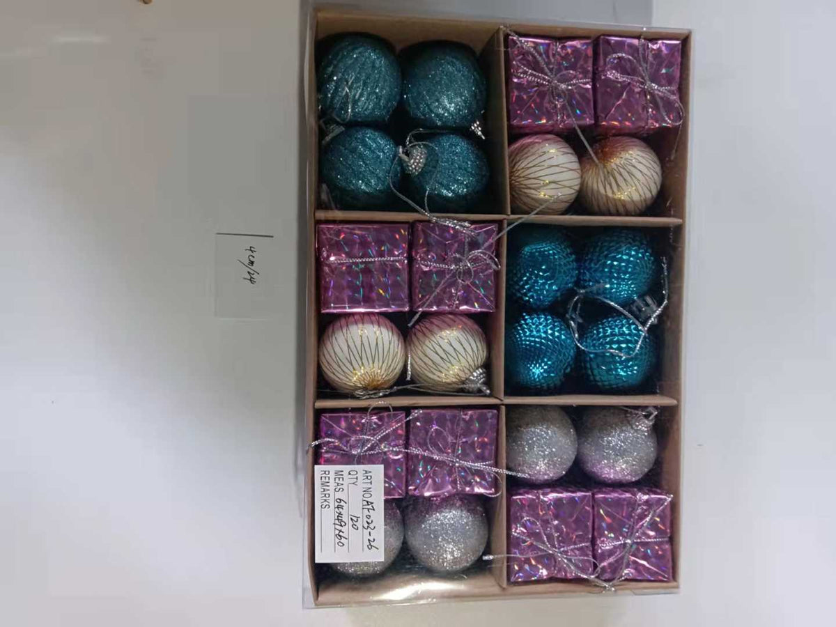 Σετ Χριστουγεννιάτικα στολίδια - 4cm - 24pcs - 023261