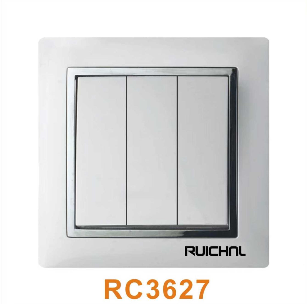 Διακόπτης τοίχου χωνευτός - Τριπλός - RC3627 - 674933