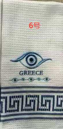 Πετσέτα ποτηρόπανο Souvenir με κέντημα - Σετ 12pcs - Greece - 416068