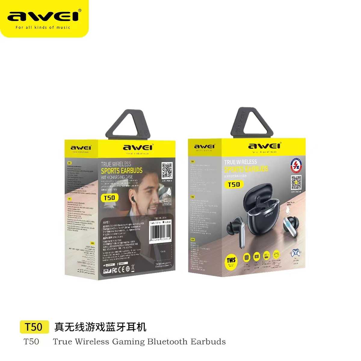 Ασύρματα ακουστικά Bluetooth με θήκη φόρτισης - T50 - Awei - 888667 ΕΙΔΗ ΤΕΧΝΟΛΟΓΙΑΣ>Gadgets>Ακουστικά earphones