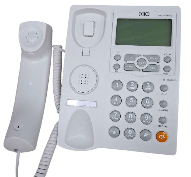 Ενσύρματο σταθερό τηλέφωνο - OHO-011 - 300641 - White