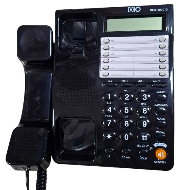 Ενσύρματο σταθερό τηλέφωνο - OHO-092 - 300757 - Black