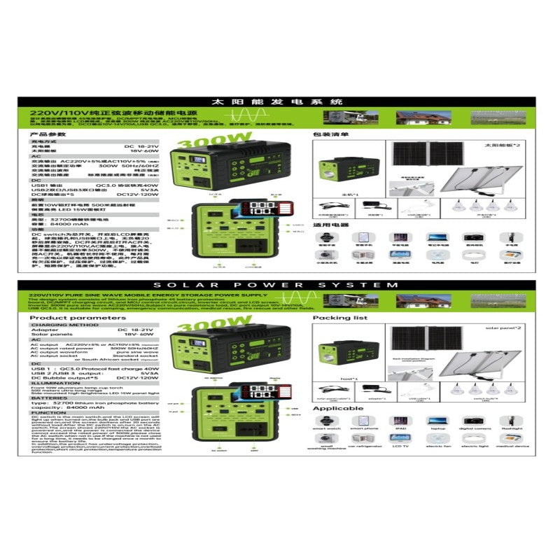 ΠΟΛΥΛΕΙΤΟΥΡΓΙΚΟΣ ΣΤΑΘΜΟΣ ΦΟΡΤΙΣΗΣ 300W GD-8001