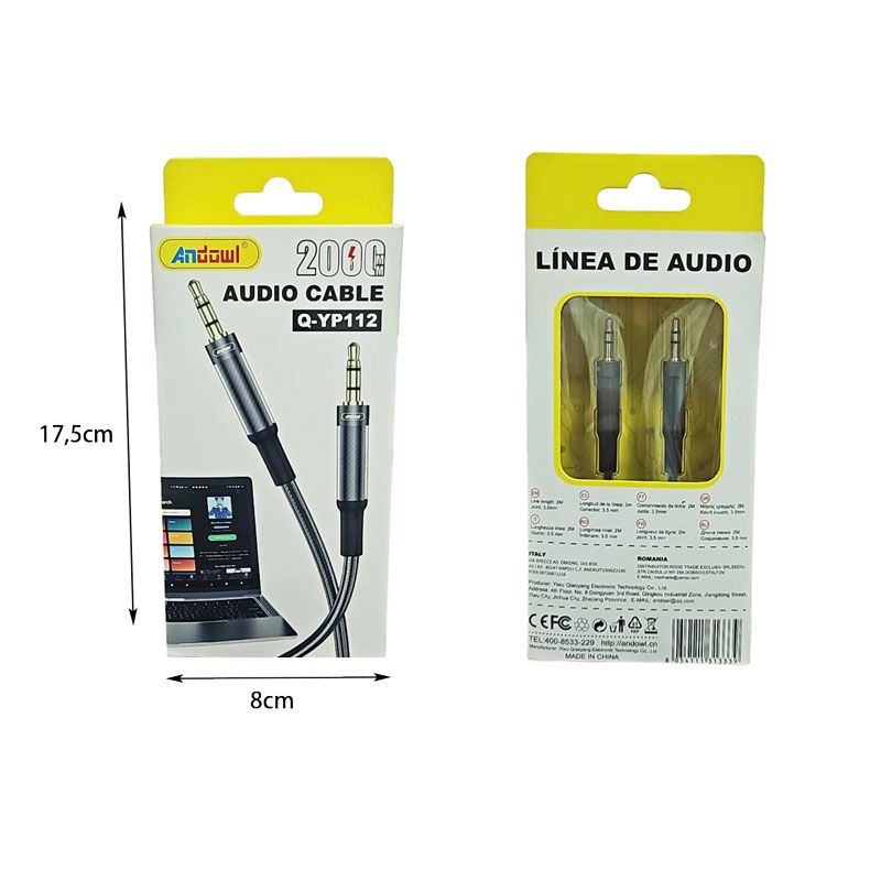 Andowl Καλώδιο ήχου AUX σε AUX Q-YP112 - Audio Cable